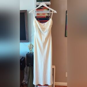 Jason Wu Collection Draped Cowl Neck Satin Gown - Ivory